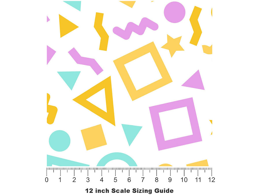 Spring Confetti Abstract Vinyl Film Pattern Size 12 inch Scale~Rwraps Spring Confetti Abstract Sizing Chart~2
