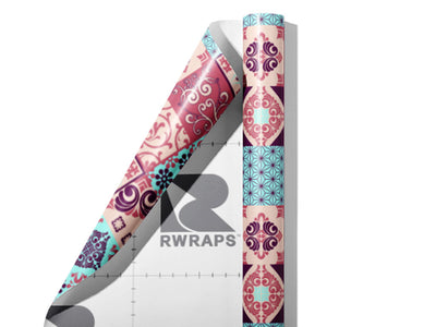 Spring Fever Tile Wrap Film Sheets~Rwraps Series 914 Spring Fever Tile Scrolled Sheet~4