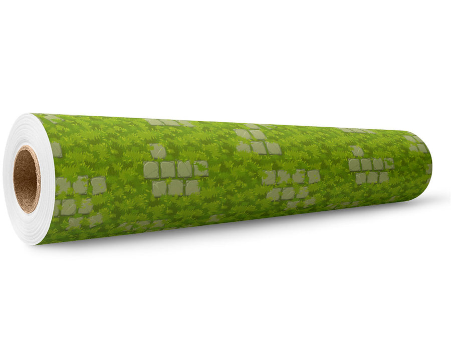 Spring Pathway Brick Wrap Film Wholesale Roll~Rwraps Series 914 Digitally Printed Vinyl Roll~5