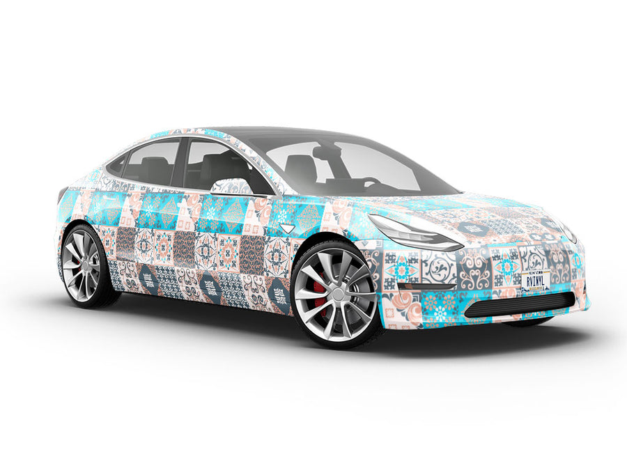Spring Tile Vehicle Vinyl Wrap