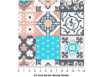 Spring Tile Vinyl Film Pattern Size 12 inch Scale~Rwraps Spring Tile Sizing Chart~3