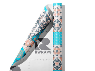 Spring Tile Wrap Film Sheets~Rwraps Series 914 Spring Tile Scrolled Sheet~4