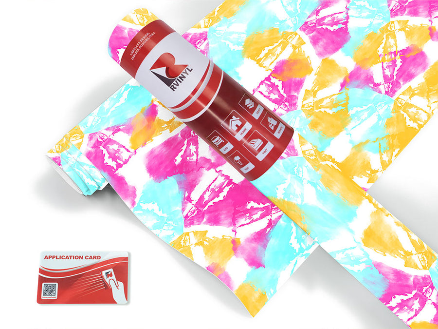 springtime petals tie dye Craft Vinyl Roll