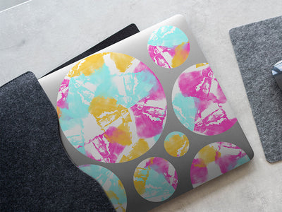 springtime petals tie dye DIY Laptop Stickers