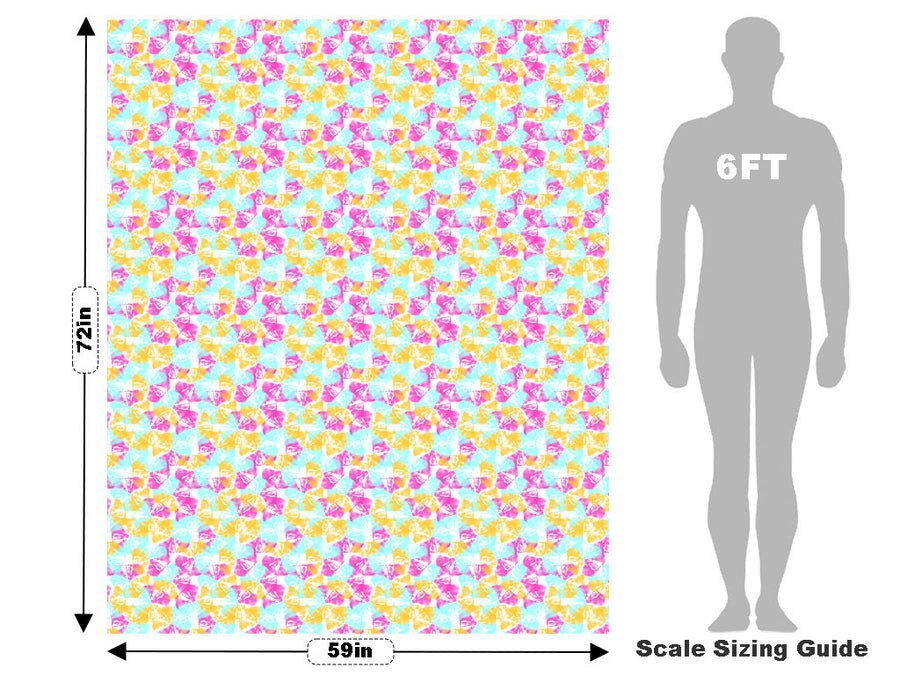 Springtime Petals Tie Dye Vehicle Wrap Scale~Rwraps Series 914 Springtime Petals Tie Dye Measurements~1