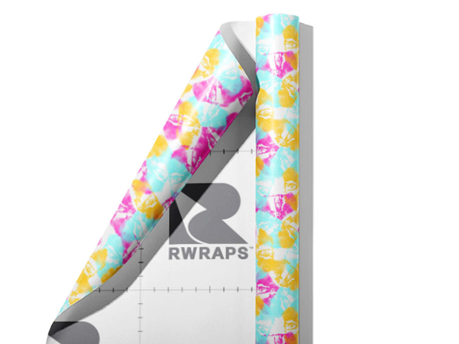 Springtime Petals Tie Dye Wrap Film Sheets~Rwraps Series 914 Springtime Petals Tie Dye Scrolled Sheet~3