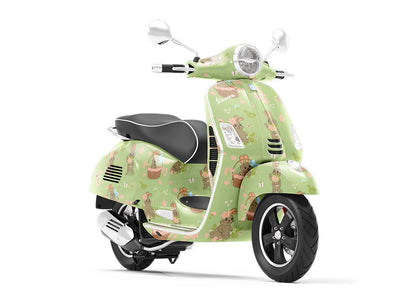 Springtime Presents Animal Vespa Scooter Wrap Film