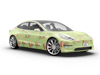 Springtime Presents Animal Vehicle Vinyl Wrap