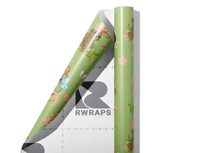 Springtime Presents Animal Wrap Film Sheets~Rwraps Series 914 Springtime Presents Animal Scrolled Sheet~3