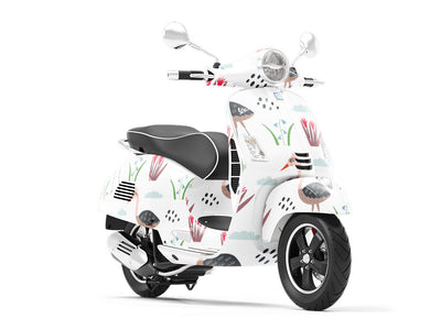 Springtime Strut Birds Vespa Scooter Wrap Film