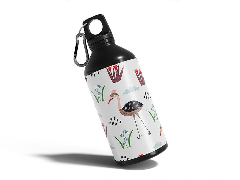 springtime strut bird Water Bottle DIY Stickers