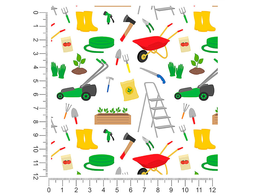 springtime work gardening 1ft x 1ft Craft Sheets