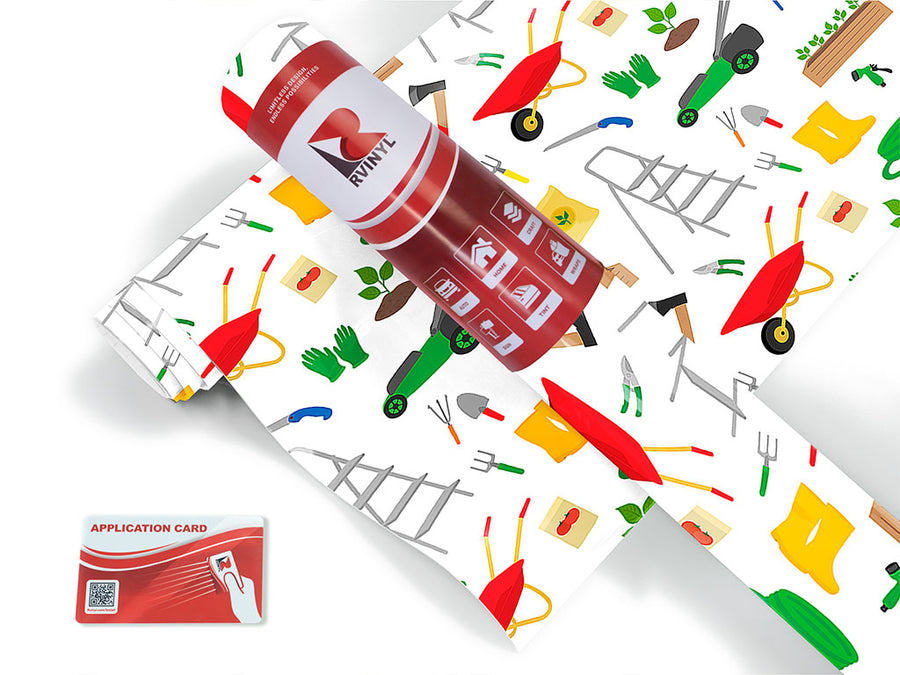 springtime work gardening Craft Vinyl Roll