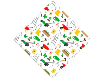 Springtime Work Gardening Vinyl Wrap Pattern
