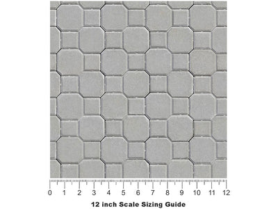 Square Cross Brick Vinyl Film Pattern Size 12 inch Scale~Rwraps Square Cross Brick Sizing Chart~3