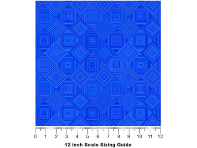 Squares De France Mosaic Vinyl Film Pattern Size 12 inch Scale~Rwraps Squares De France Mosaic Sizing Chart~2