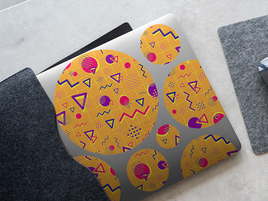 squirmy geometry abstract geometric DIY Laptop Stickers