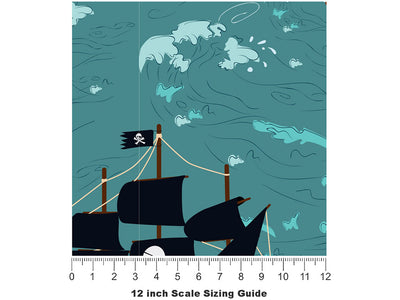 SS Treasure Pirate Vinyl Film Pattern Size 12 inch Scale~Rwraps SS Treasure Pirate Sizing Chart~2