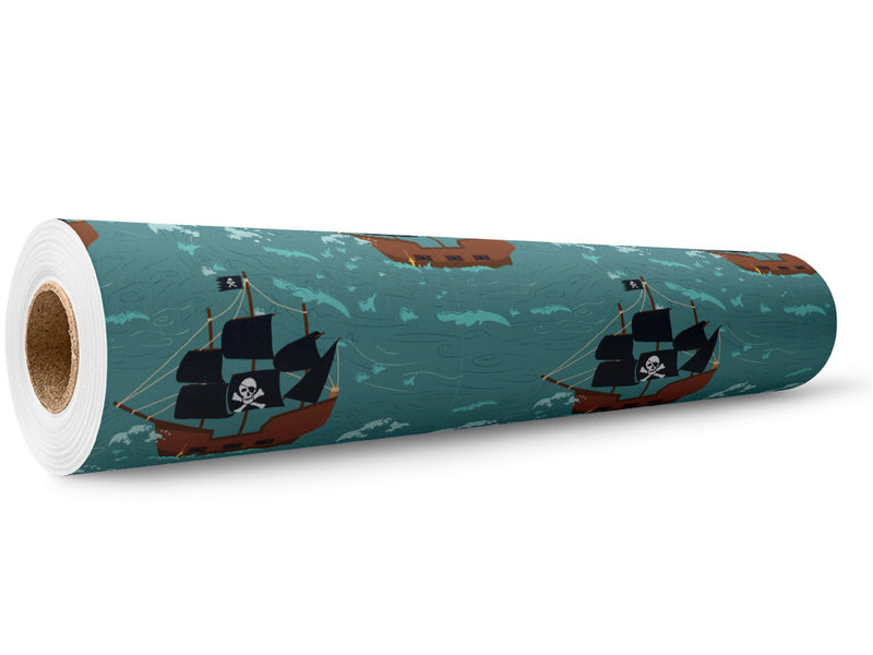 SS Treasure Pirate Wrap Film Wholesale Roll~Rwraps Series 914 Digitally Printed Vinyl Roll~5