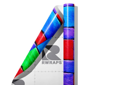 Stacked  Brick Wrap Film Sheets~Rwraps Series 914 Stacked  Brick Scrolled Sheet~4