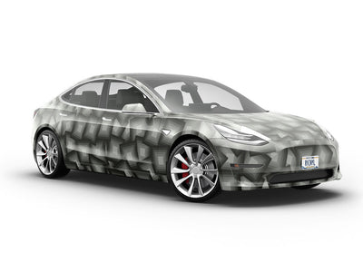 Stacked Squares Abstract Vehicle Vinyl Wrap