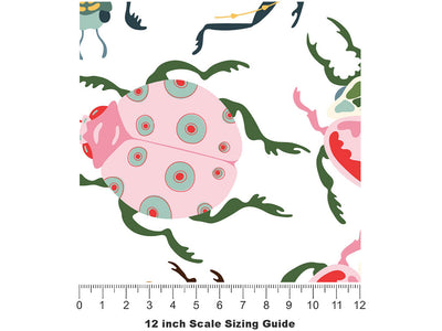 Stag Party Bug Vinyl Film Pattern Size 12 inch Scale~Rwraps Stag Party Bug Sizing Chart~2