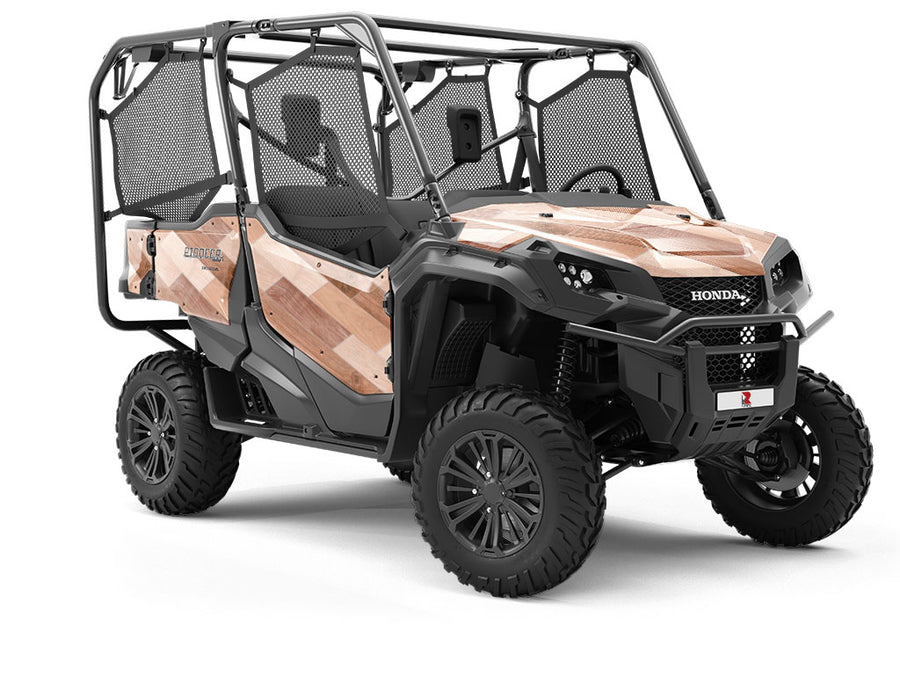 Stain Swatch Wooden Parquet Utility Vehicle Vinyl Wrap