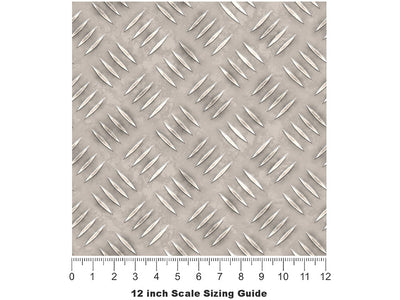 Stainless Steel Diamond Plate Vinyl Film Pattern Size 12 inch Scale~Rwraps Stainless Steel Sizing Chart~2