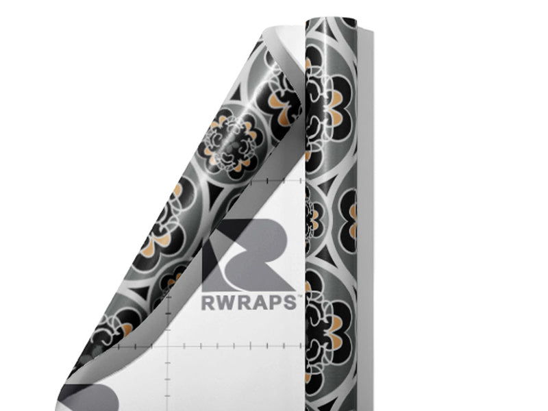 Stamped Fortitude Art Deco Wrap Film Sheets~Rwraps Series 914 Stamped Fortitude Art Deco Scrolled Sheet~3