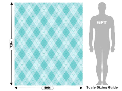 Starched Linen Argyle Vehicle Wrap Scale~Rwraps Series 914 Starched Linen Argyle Measurements~1