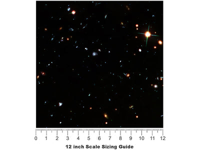 Starfield Dark Science Fiction Vinyl Film Pattern Size 12 inch Scale~Rwraps Starfield Dark Science Fiction Sizing Chart~2