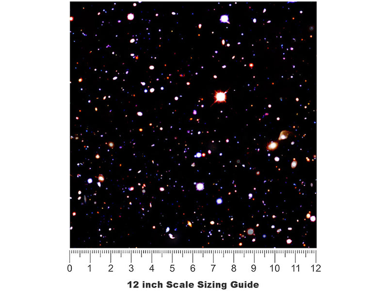 Starfield Night Science Fiction Vinyl Film Pattern Size 12 inch Scale~Rwraps Starfield Night Science Fiction Sizing Chart~2