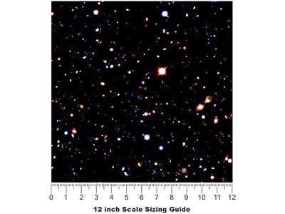 Starfield Night Science Fiction Vinyl Film Pattern Size 12 inch Scale~Rwraps Starfield Night Science Fiction Sizing Chart~2
