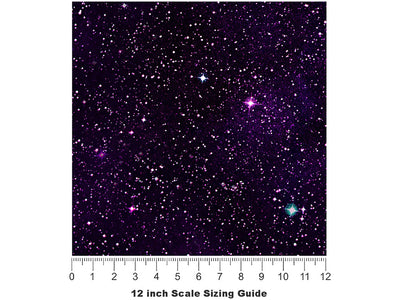 Starfield Purp Science Fiction Vinyl Film Pattern Size 12 inch Scale~Rwraps Starfield Purp Science Fiction Sizing Chart~2