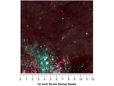 Starry Night Science Fiction Vinyl Film Pattern Size 12 inch Scale~Rwraps Starry Night Science Fiction Sizing Chart~2