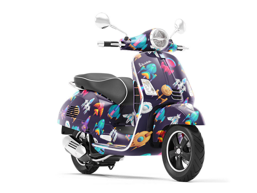 Starship Infantry Science Fiction Vespa Scooter Wrap Film