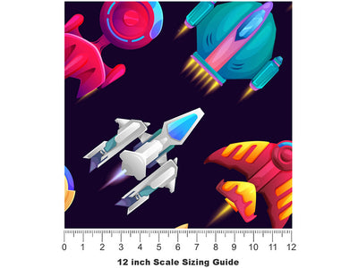 Starship Infantry Science Fiction Vinyl Film Pattern Size 12 inch Scale~Rwraps Starship Infantry Science Fiction Sizing Chart~2