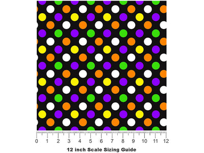 Startled Still Polka Dot Vinyl Film Pattern Size 12 inch Scale~Rwraps Startled Still Polka Dot Sizing Chart~2