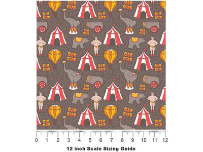 Steady Strongman Circus Vinyl Film Pattern Size 12 inch Scale~Rwraps Steady Strongman Circus Sizing Chart~2