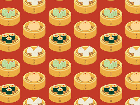Steamed Buns Food Vinyl Wrap Pattern~Rwraps Series 914 Digitally Printed Vinyl Wrap~0