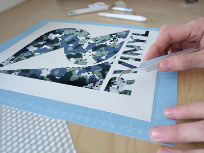 steel marpat camouflage Easy Weed Craft Vinyl