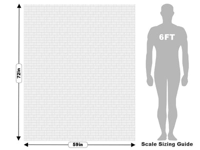 Stepped White Brick Vehicle Wrap Scale~Rwraps Series 914 Stepped White Brick Measurements~2