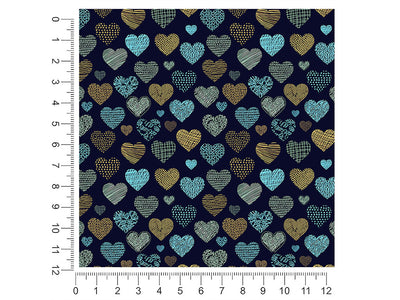 stitched together heart 1ft x 1ft Craft Sheets