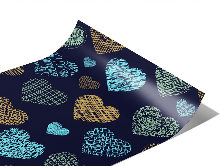 Stitched Together Heart Vinyl Wraps~Rwraps Series 914 Digitally Printed Vinyl Wrap~0