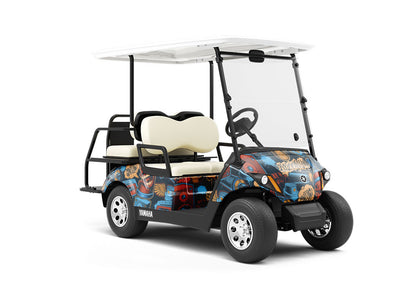 Stomping Ground Graffiti Wrapped Golf Cart
