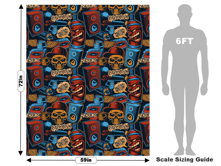 Stomping Ground Graffiti Vehicle Wrap Scale~Rwraps Series 914 Stomping Ground Graffiti Measurements~1