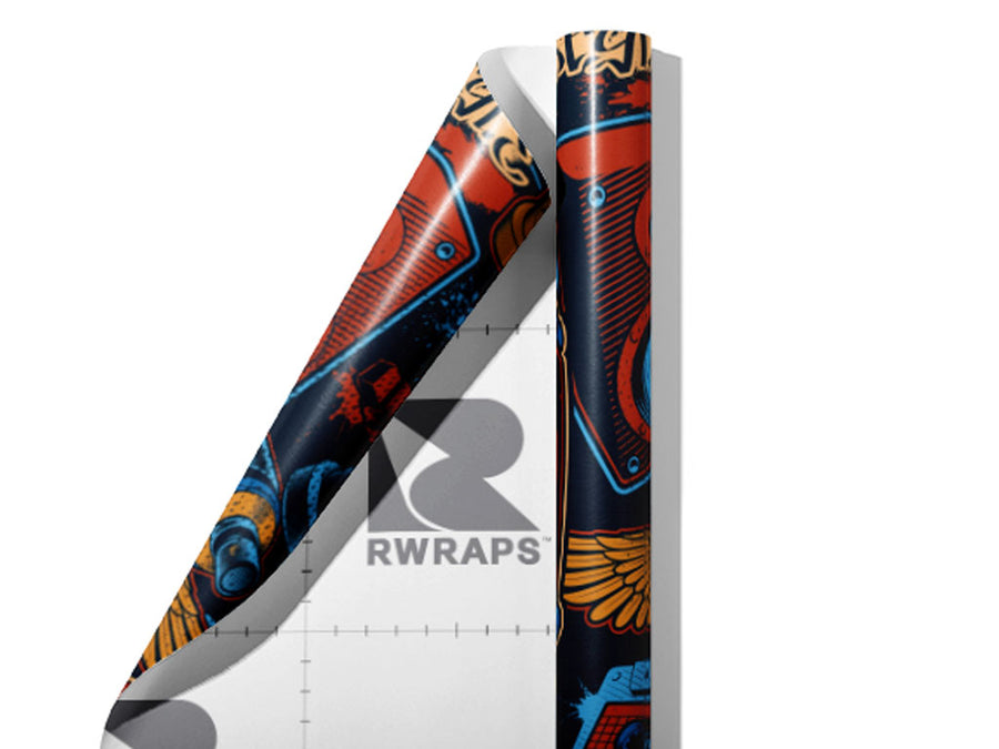 Stomping Ground Graffiti Wrap Film Sheets~Rwraps Series 914 Stomping Ground Graffiti Scrolled Sheet~3