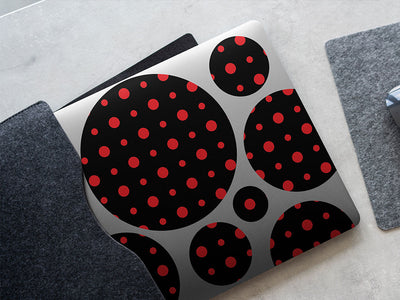 stoplight red polka dot DIY Laptop Stickers