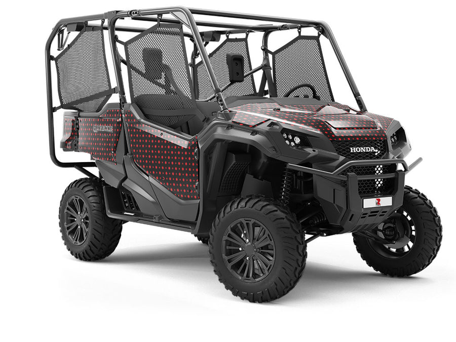 Stoplight Red Polka Dot Utility Vehicle Vinyl Wrap