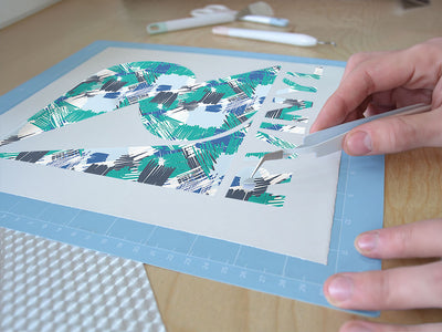 stormy memories abstract geometric Easy Weed Craft Vinyl